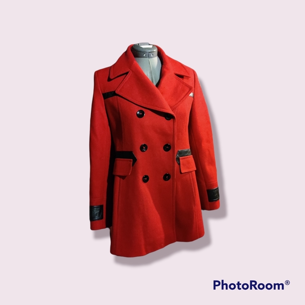 Saks 5th Avenue Red Wool Jacket. Size L.